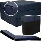 Viking Choice Logeermatras Navy Blauw - Opvouwbaar Campingmatras 195x65x10 cm met Draagtas