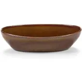 Serax Uncharted Out of Lines ovale bowl 23x12cm H5.5cm ocher