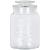 Clayre & Eef Voorraadpot Ø 11x18 cm Transparant Glas