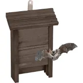 Relaxdays vleermuiskast hout - nestkast vleermuis - vleermuishuis muur - vleermuizenkast
