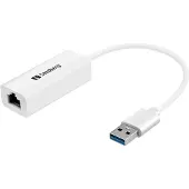 Sandberg USB A - RJ45 (USB 3.0, RJ45/LAN (1x)), Netwerkadapter, Wit