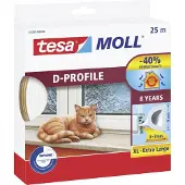 TESA D-Profil 05389-00000-00 Afdichtingstape tesamoll Wit (l x b) 25 m x 9 mm 25 m