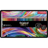 Stabilo Original - Kleurpotloden - Voor Haar Fijne Lijnen - Met Elastische Kern - Metalen Etui Met 38 Kleuren