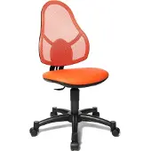 Topstar kinderdraaifauteuil Open Art Junior, zonder armleuningen, voorgevormde zitting, netrugleuning, oranje/zwart