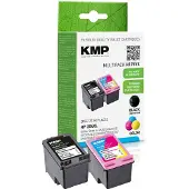 KMP MULTIPACK H175VX - 2-pack - Zwart, kleuren (Cyaan, Magenta, Geel) - compatibel - Inktpatroon - voor HP AMP 130; Deskjet 26XX, 37XX; Envy 50XX