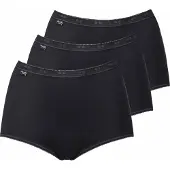 Sloggi 3P Basic Maxi Zwart katoen 58 Dames