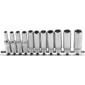 Bgs - Doppenset lang 1/4 - 11 delig INCH ! - Engelse maten - 3/16, 7/32, 1/4, 9/32, 5/16, 11/32, 3/8, 13/32, 7/16 en 1/2" (zeskant) 2429
