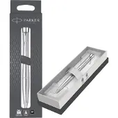 Parker Urban Twist Balpen | Metro Metallic | medium penpunt met blauwe inkt | in Ophangbare Geschenkverpakking
