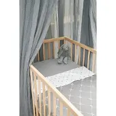 Meyco X Mrs. Keizer baby wieglaken Louis 75x100 cm - grijs/wit (set van 2) unisex