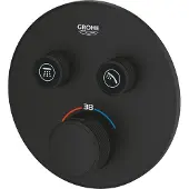 GROHE Grohtherm SmartControl Afbouwdeel - inbouw mengkraan thermostatisch - met omstel - phantom black (zwart) 29507kf0