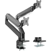 Roline LCD dubbele arm, tafelmontage, gasveer, elk 5 draaipunten, max. 15 kg