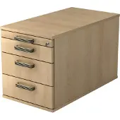 Hjh OFFICE PRO SIGNA TC30 SG - Rolcontainer Hout Eiken met 3 lades Greeplijst kunststof