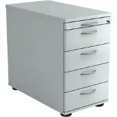 Hjh OFFICE PRO SIGNA SC50 BM - Rolcontainer Grijs Hout met 4 lades Metalen handgreep