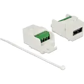 DeLOCK USB-A - terminal block Keystone module | USB2.0 | wit