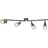 Brilliant 99850/93 Loralie Plafondlamp Zwart/Gerookt Glas - 4 x E14