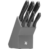 WMF messenblok met messen set, 7-delig, keukenmessen set met messenhouder, 6 messen