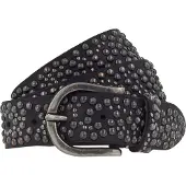 B.belt Studded belt Leer 80 cm zwart