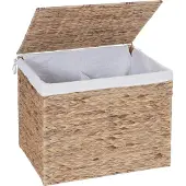 MCW Wasmand -C27, wasverzamelaar wassorteerkist, 2 vakken waterhyacint 50x60x43cm 129l