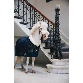 Kentucky Horsewear Horsewear - Showdeken - 600D - 70 cm / 3'6 - Vegan konijnenvacht - Marineblauw