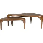 Zuiver Salontafel Isla Coffee Table Walnut Set of 2
