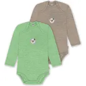 Normani Rompertje/body 'Auckland' beige / groen / gemengde kleuren