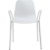 En.casa Eetkamerstoel set van 2 Kankaanpää 80x57,5x52 cm wit