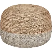 Beliani DUKI - Poef - Natuurlijk/Taupe - 50 cm - Jute