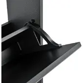 En.casa Schoenenkast met spiegels 3 vouwdeuren 102,5x63x17 cm zwart