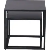 En.casa Bijzettafel Vejen set van 2 zwart mat