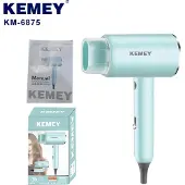 Kemei Km-6875 Professionele High Speed ​​Föhn Warme En Koude Wind Föhn