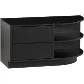 Woood Finca Tv Meubel Rond Rechts - Zwart - 40x78x40