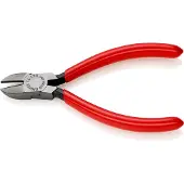 Knipex 76 01 125 Zijsnijder voor elektromechanici, met kunststof coating, zwart, 125 mm
