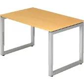Hjh OFFICE PRO REGO 12 S - 120x80 Beuken/Zilver Tafelhoogte I In hoogte verstelbaar