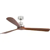Faro Lantau Plafondventilator Matt Nickel | Walnut | XL (Ø168cm) | Without light