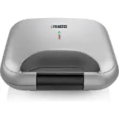 Princess 127003 Sandwichmaker Deluxe – Tosti apparaat voor 2 tosti’s – Grillplaten - Zilver