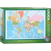 Sonstige Verlage Map of the World Puzzel (1000 stukjes)