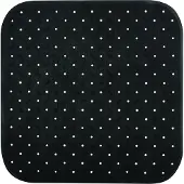 MSV Douche/bad anti-slip mat badkamer - rubber - zwart - 54 x 54 cm - Badmatjes