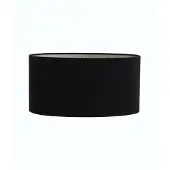 Light & Living Kap ovaal recht smal 38-17,5-19 cm VELOURS zwart-taupe