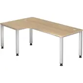 Hjh OFFICE PRO QUEO 82 S - 200 x 120 Eiken Tafelhoogte I In hoogte verstelbaar