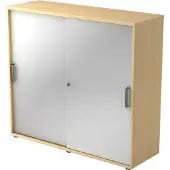 Hjh OFFICE PRO BETA 1753S - Esdoorn/Zilver Hoogte van de map | 3 OH Schuifwandkast Greeplijst kunststof