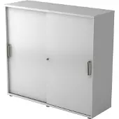 Hjh OFFICE PRO BETA 1753S - Grijs Hoogte van de map | 3 OH Schuifwandkast Greeplijst kunststof