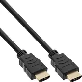 InLine HDMI High Speed kabel met ethernet, male / male, zwart/goud, 7,5m