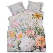 Vandyck Dekbedovertrek Fleur Festive Cream Tan Satijn-140 x 200 / 220 cm | 1-Persoons