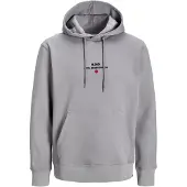 R.D.D. ROYAL DENIM DIVISION Sweatshirt 'JJRDDBenjamin' grijs / rood / zwart