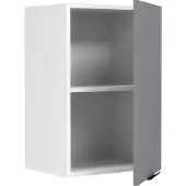 Hioshop Fasola keuken bovenkastje 40 cm 1 deur antracietgrijs, wit.