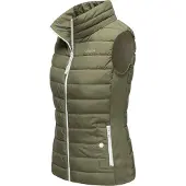 MARIKOO Bodywarmer 'Reimii' olijfgroen / wit