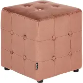 Beliani WISCONSIN - Poef-Roze-Fluweel