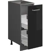Vicco Apotheekkast R-Line Zwart hoogglans 30 cm zonder werkblad, Model 41182