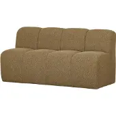 Woood Mojo Eetbankje Met Rugleuning 164 cm Mojo - Bouclé - Geel/Bruin