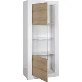 CALICOSY Boekenkast met 1 deur en vitrinekast karma gemaakt in frankrijk